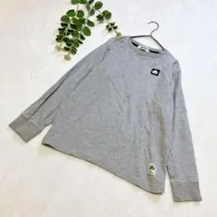 LOGOS 長袖トレーナー　グレー　160　刺繍ロゴ　キッズのサムネイル