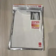 UNIQLO ヒートテック Uネック　九分袖　白　130