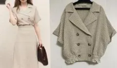 ナイスクラップ　レトロチェックシャツブラウス　F