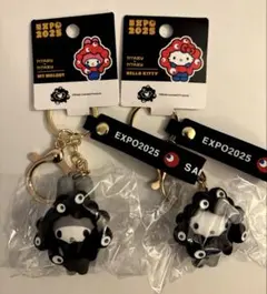 黒ミャクミャク　サンリオ　立体マスコットキーホルダー　マイメロ　キティ　関西万博