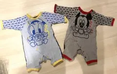 ミッキー&ドナルドロンパース2枚セット