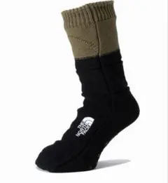 ザ ノースフェイス 新品未使用　ヌプシ　ルームソックス　ブラック× オリーブ