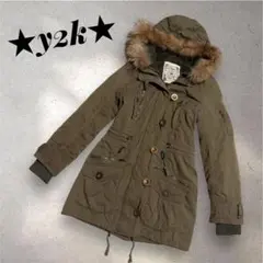 ★Y2K★ヴィンテージ★ミリタリーモッズコート★フェアリーグランジ カーキ