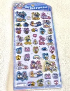 【まとめ買い可能】ボンボンドロップシール　ディズニーうるちゅるドナルド&デイジー