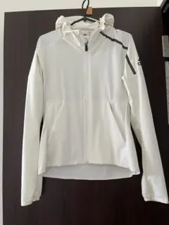 【美品】adidas レディースフード付きウィンドブレーカー M