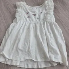 再お値下げ　mamamakue ホワイト ノースリーブ トップス　120