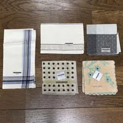 ① メンズ ハンカチ タオルハンカチ renoma レノマ 5点