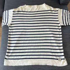 Kanell カネル　ボーダー Tシャツ Lサイズ アイボリー/ネイビー