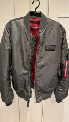 希少カラー☆ 90s USA製 ALPHA MA-1 ガンメタ系 XL D445 MA-1 ヴィンテージ