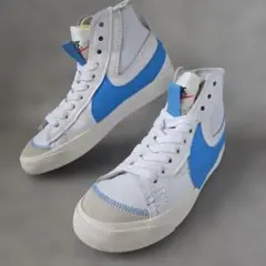 美品★NIKE ナイキ ブレーザー ミッド 77 ジャンボ 26.5 白 青
