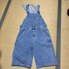 デニムサロペットショートパンツ