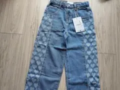 ZARAハート柄デニムパンツ 116cm 新品タグ付き