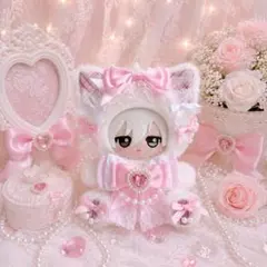 おすわりぬい服 10cm 用 水色ピンク みずたまねこちゃん - メルカリ