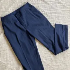 ユニクロ　テーパードパンツ　濃紺　ネイビー　ストライプ　薄手　Ｓsize