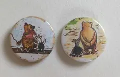くまのプーさん ピンバッジ 2個セット