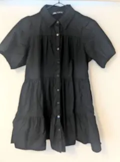 ZARA ティアード半袖シャツワンピース