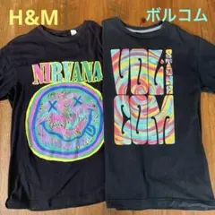 子供　Tシャツ　黒　ニルバーナ　ボルコム　H&Mのサムネイル