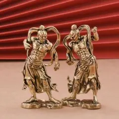 金剛力士像 仁王像 2体セット 阿吽 真鍮 仏像 開運 厄除け 置物