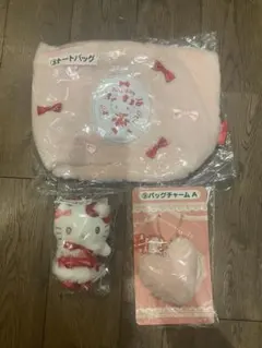 ハローキティ 当たりくじ トートバッグ マスコット バッグチャームセット