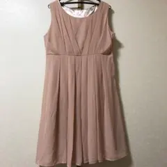 大きいサイズ17号ノースリーブAラインドレス（サーモンピンク)
