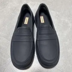 HUNTER ブラック ローファー　レインシューズ