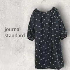 【ジャーナルスタンダード】花柄刺繍ワンピース S オフショル キュプラ 日本製のサムネイル