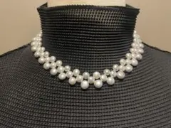 【新品】淡水グレー　パール ネックレス
