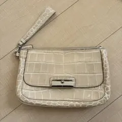 Coachコーチ 2wayショルダーバッグ キャンバス パイソンクロコ型押し 