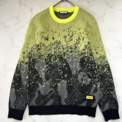 マークアンドロナ セーター ニット 近年モデル イエロー 総柄