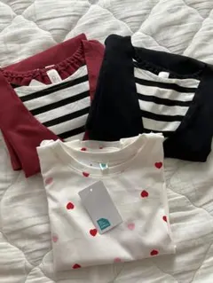 新品　3点セット　長袖　ワンピース　Tシャツ　100 110 女の子