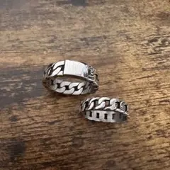 即日発送OK　2個セット 指輪☆シルバーリング韓国 ペアリング