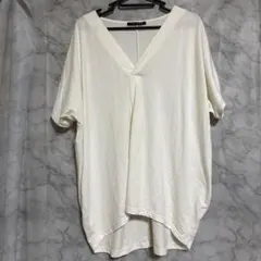 INGNI ホワイト Vネック ブラウス