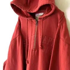 Artisans ハーフジップ スウェット パーカー L レッド 赤 古着