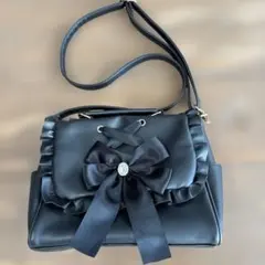 地雷系 リュックバック　ショルダーバッグ 黒