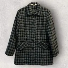 千鳥柄コート ハウンドトゥース ウールコート 秋冬 クラシック 大人カジュアル