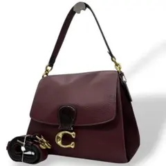 美品　コーチ　ハンドバッグ　赤　タビー　パイソン型押し　蛇柄　2way　F