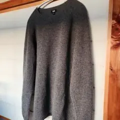 UNIQLO ラムクルーネックセーター　XL グレー