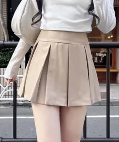 INGNI プリーツスカパン ベージュ Mのサムネイル