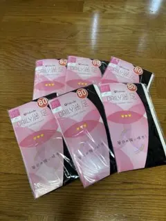 fukuske DAILY満足 タイツ 80デニール M-L 6足