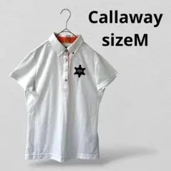 Callawayキャラウェイ ポロシャツ 半袖　ゴルフ　Mサイズ　ホワイト