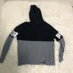 PUMA フード付きパーカー XXL ブラック/グレー