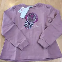 【新品】any FAM ミラクルスパンコール トレーナー ピンク 140