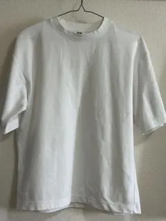 UNIQLO U エアリズムコットンオーバーサイズ 5部袖Tシャツ ホワイト