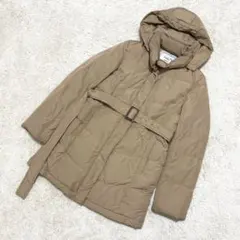 アーノルドパーマー ダウンジャケット（M）ベージュ ベルト付き 無地 カジュアル