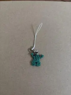 ハンドメイド カエルモチーフ ストラップ