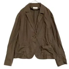 シンプルライフ　リネン混 テーラードジャケット　薄手　夏用