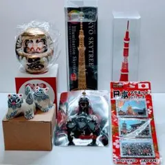LEDスカイツリー 東京タワー ゴジラ＆東京マグネット 達磨 シーサー まとめ売