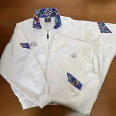 Kappa カッパ○白地カラフルジャージ セットアップ