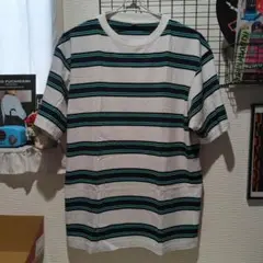 UNIQLO レトロボーダー半袖Tシャツ Lsize
