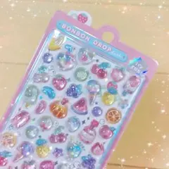 ★大人気★ボンボンドロップシール フルーツ ジュース アイス うるうる 3D立体